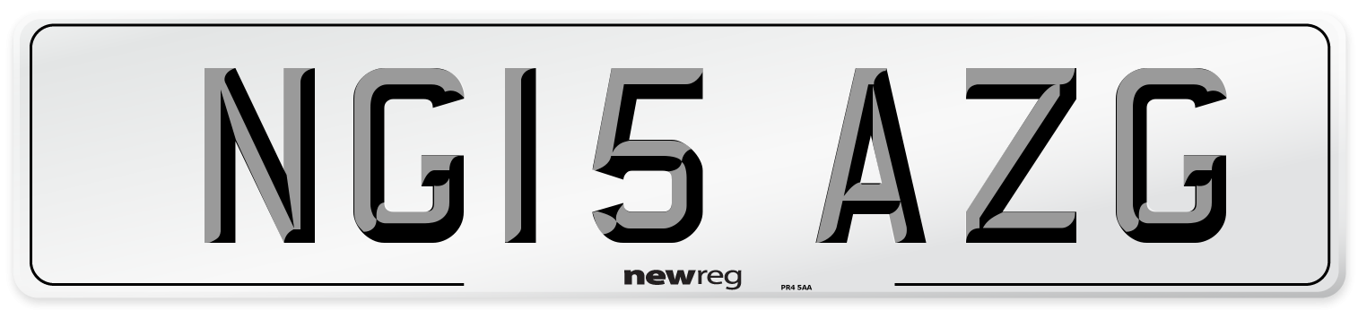 NG15 AZG Number Plate from New Reg